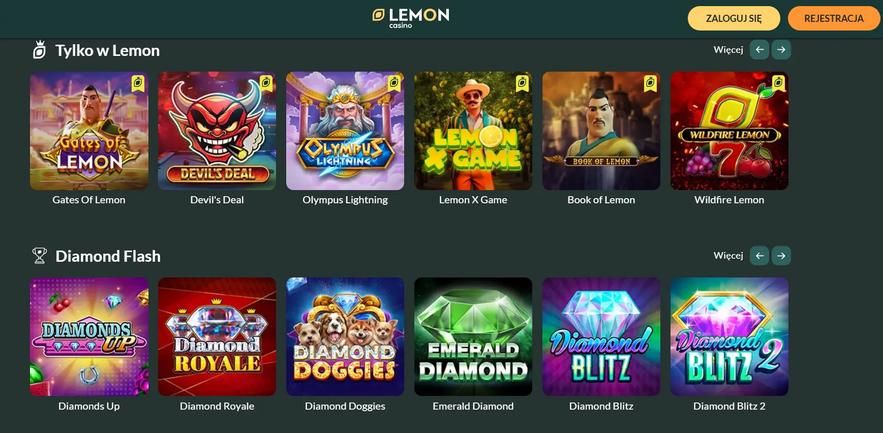 Zrzut ekranu Lemon Casino