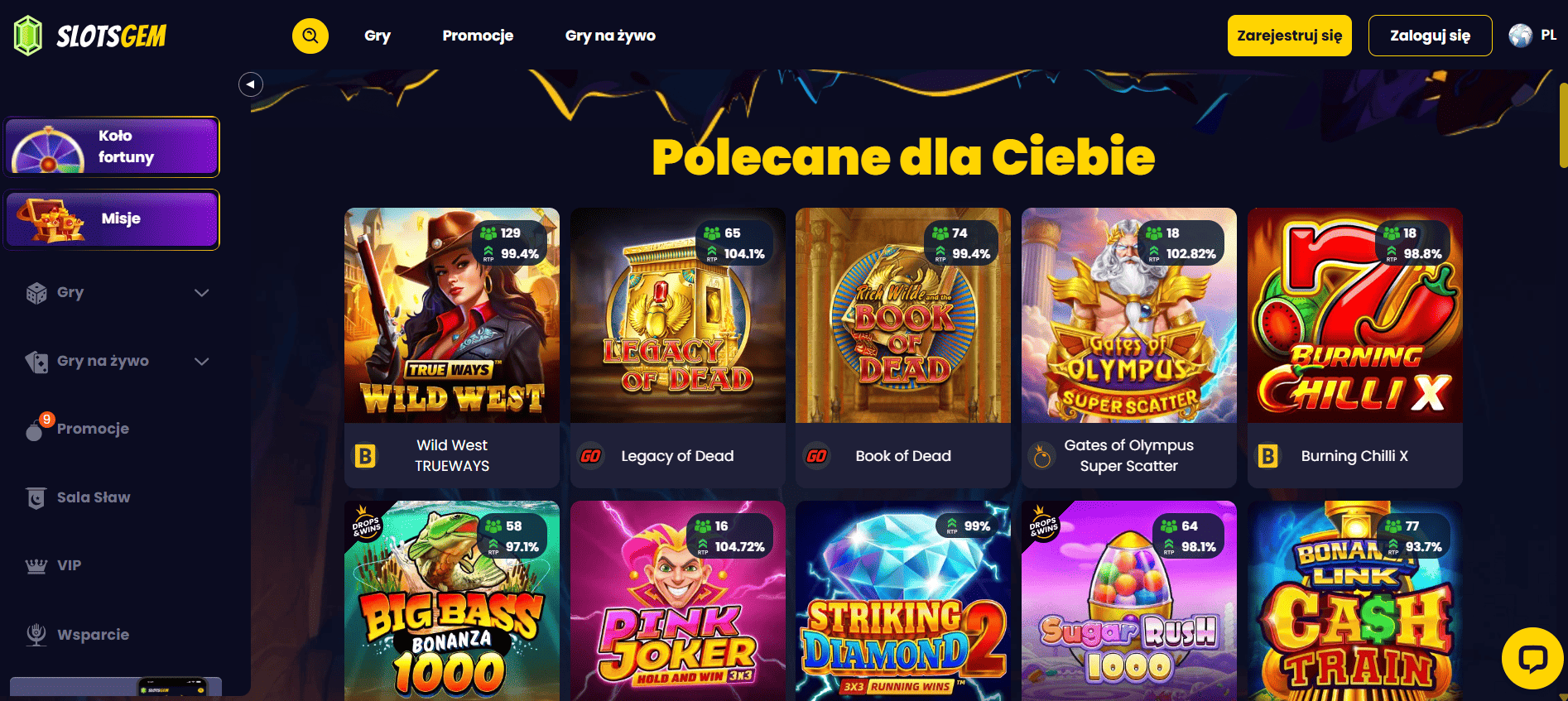 SlotsGem Kasyno Online 2025