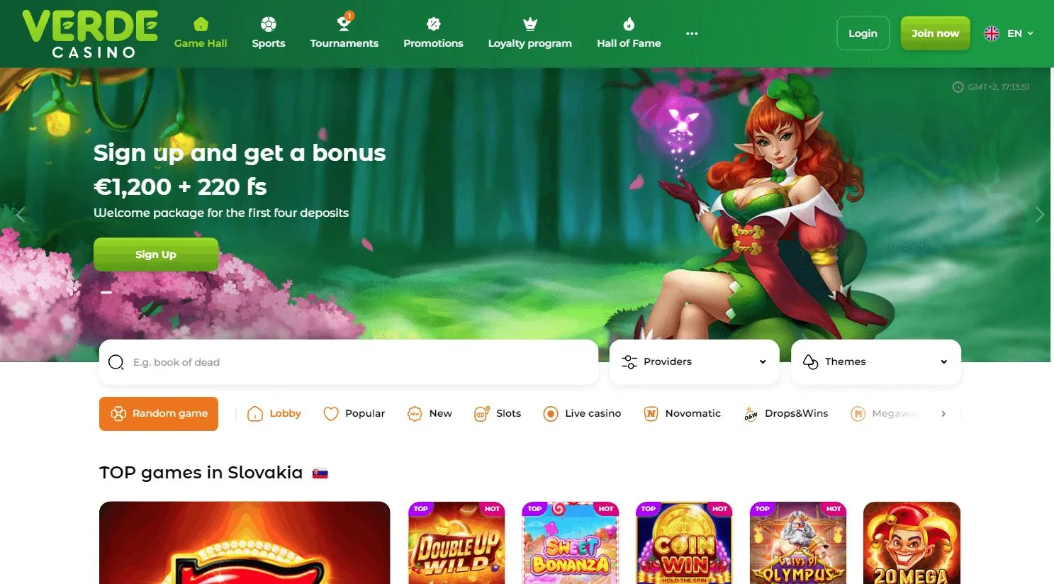 Zrzut ekranu Verde Casino